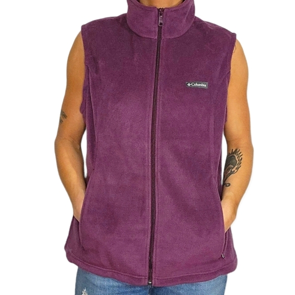 Columbia Cozy Fleece Vest Size X Large Purple - Picture 5 of 5